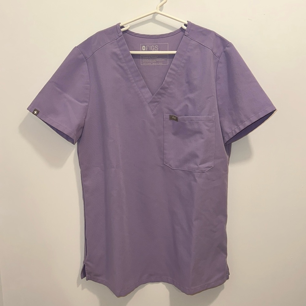 Figs Purple Short Sleeve Women's Top